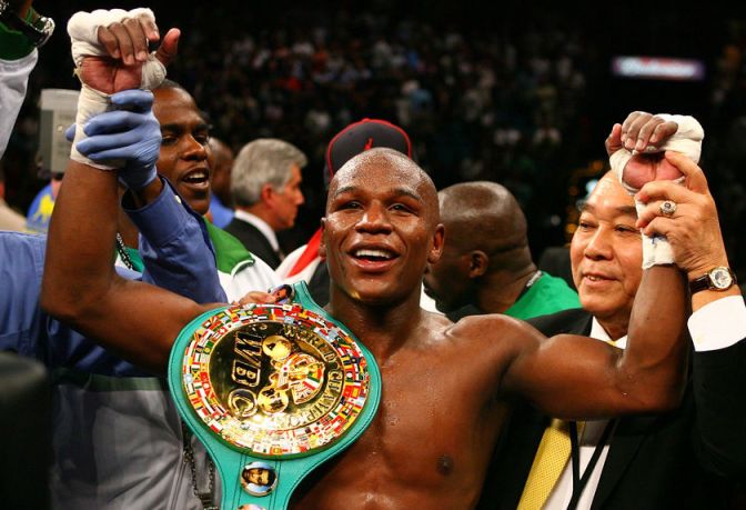 Mayweather: Certainly dishes it out, and can take it too...